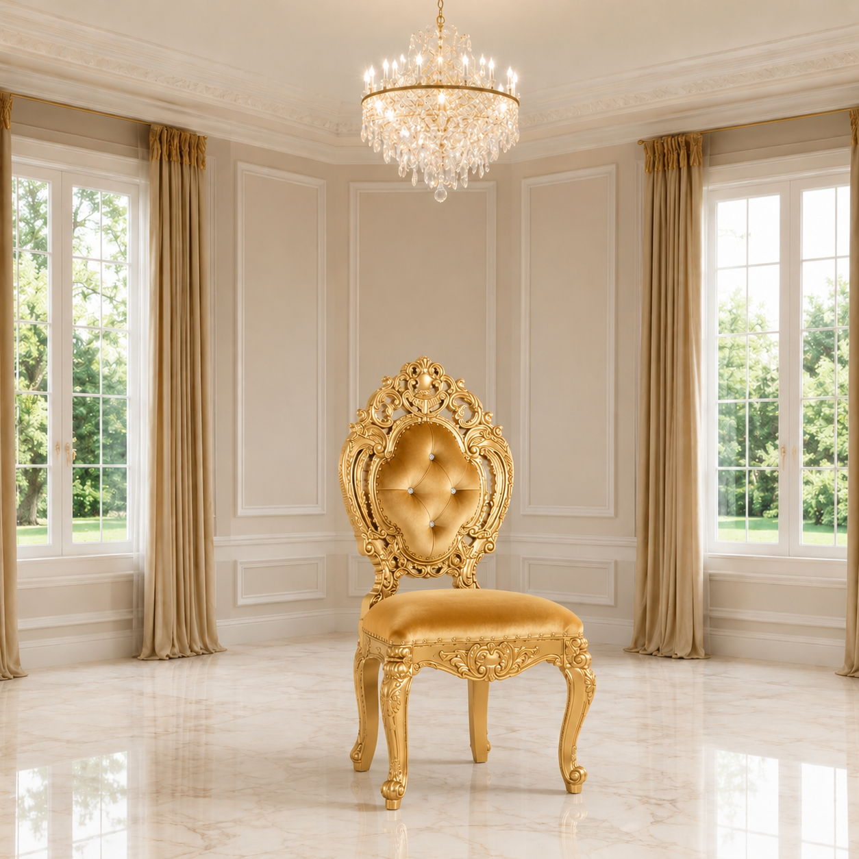 Silla de comedor sin brazos Ophelia