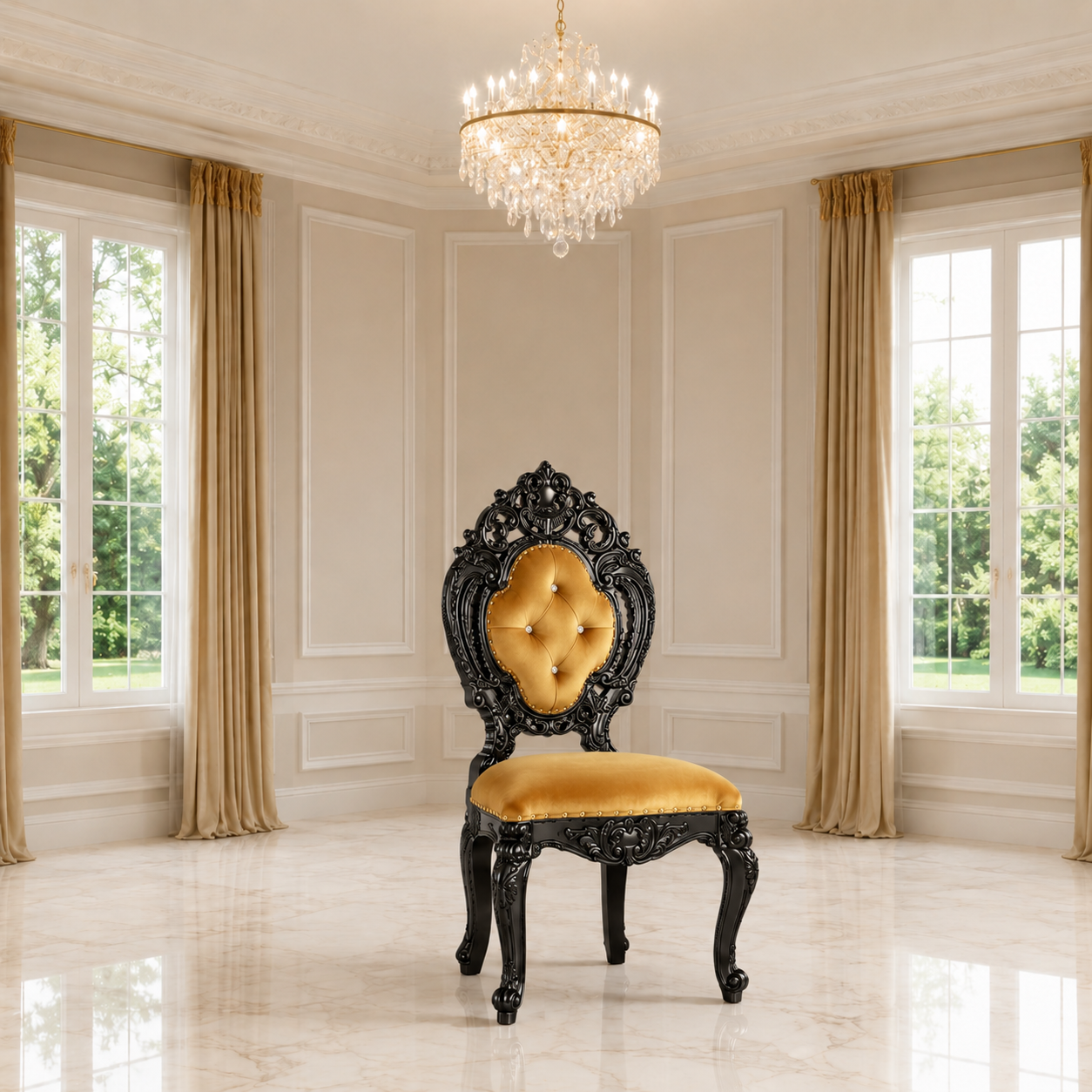 Silla de comedor sin brazos Ophelia
