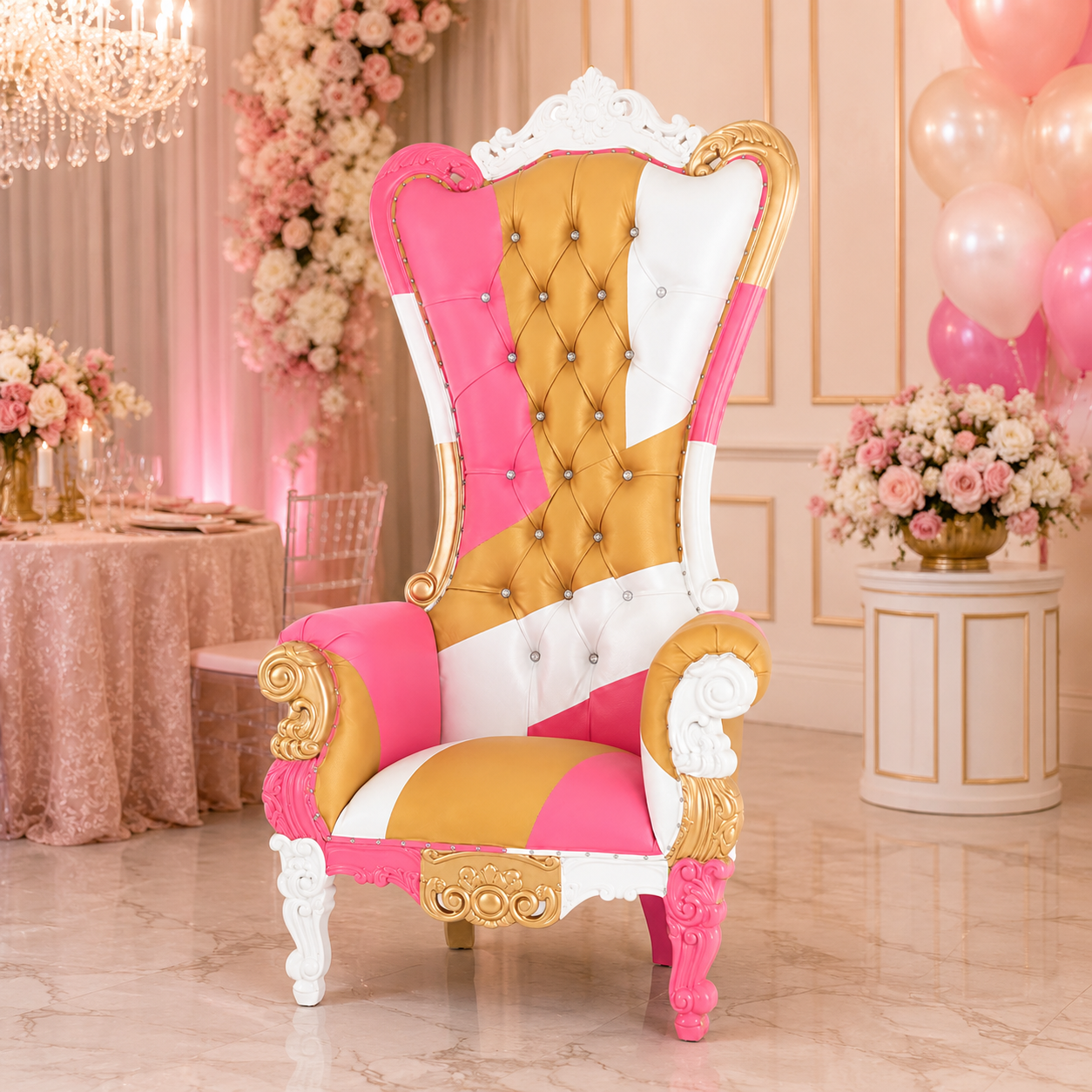Chloe Throne Chair - Vinyl