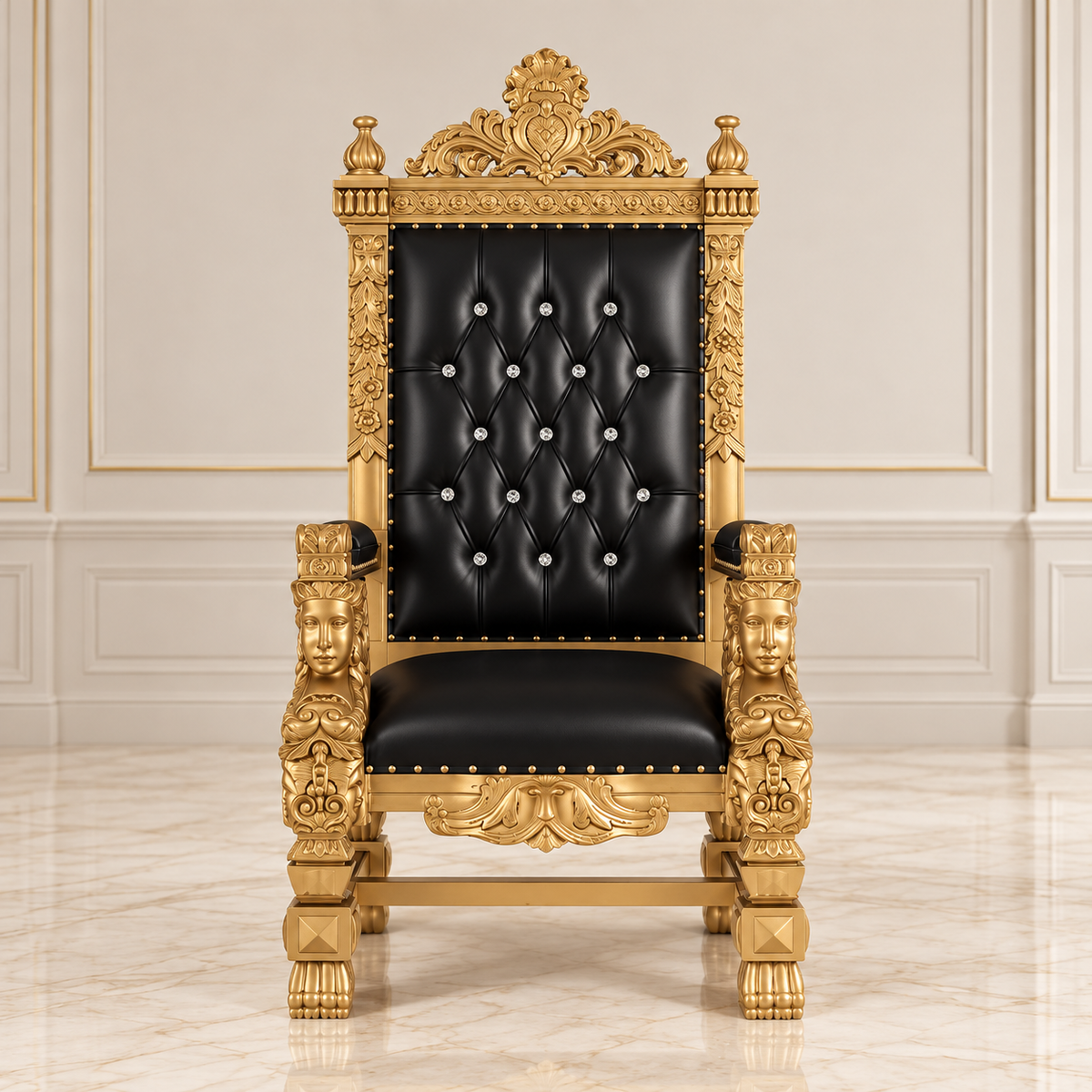 King Samuel Angelic Face Throne Chair