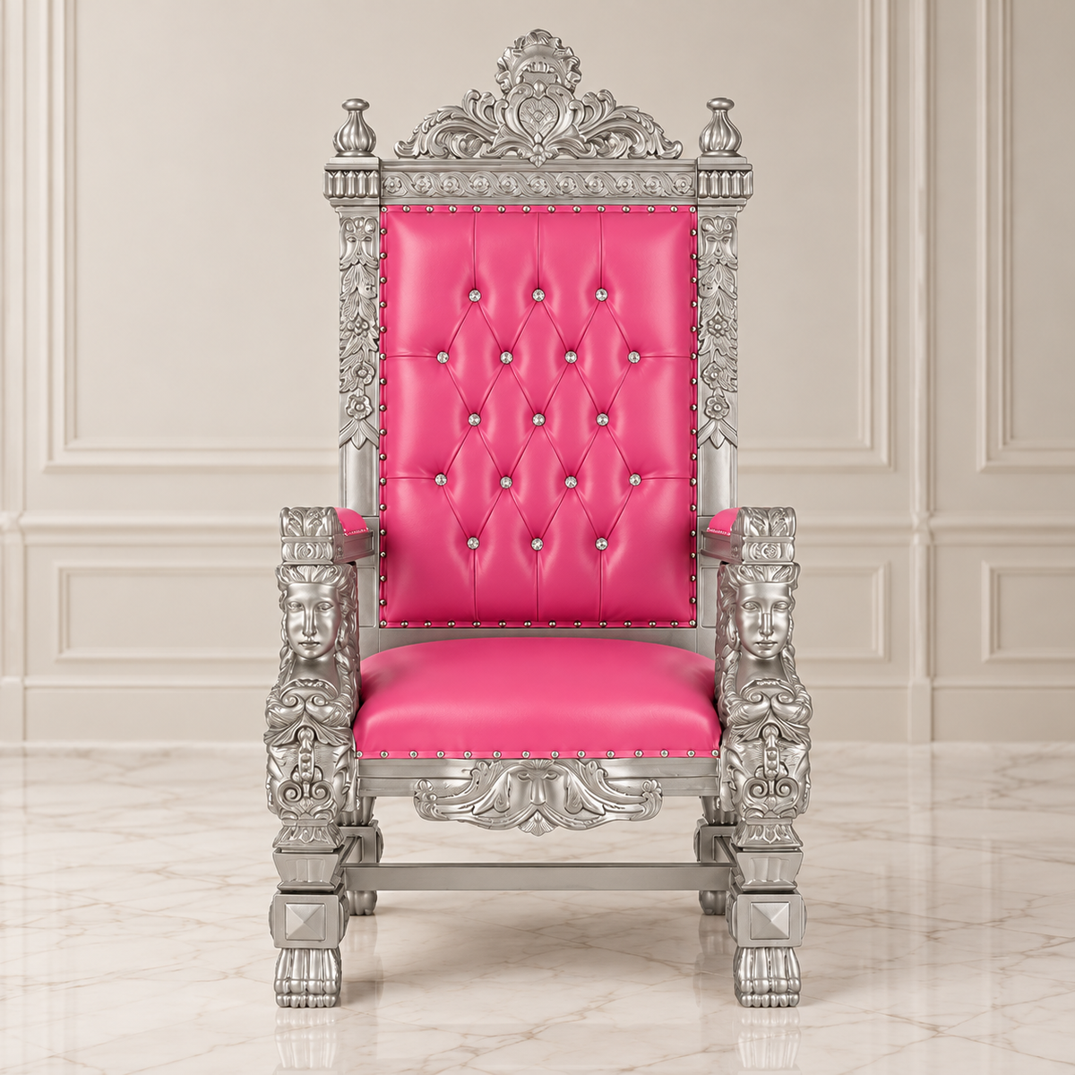 King Samuel Angelic Face Throne Chair