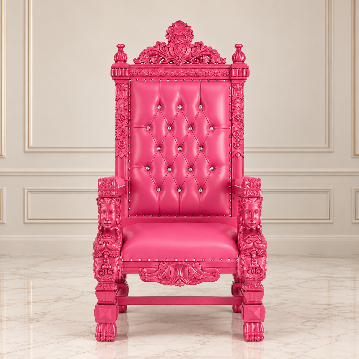 King Samuel Angelic Face Throne Chair
