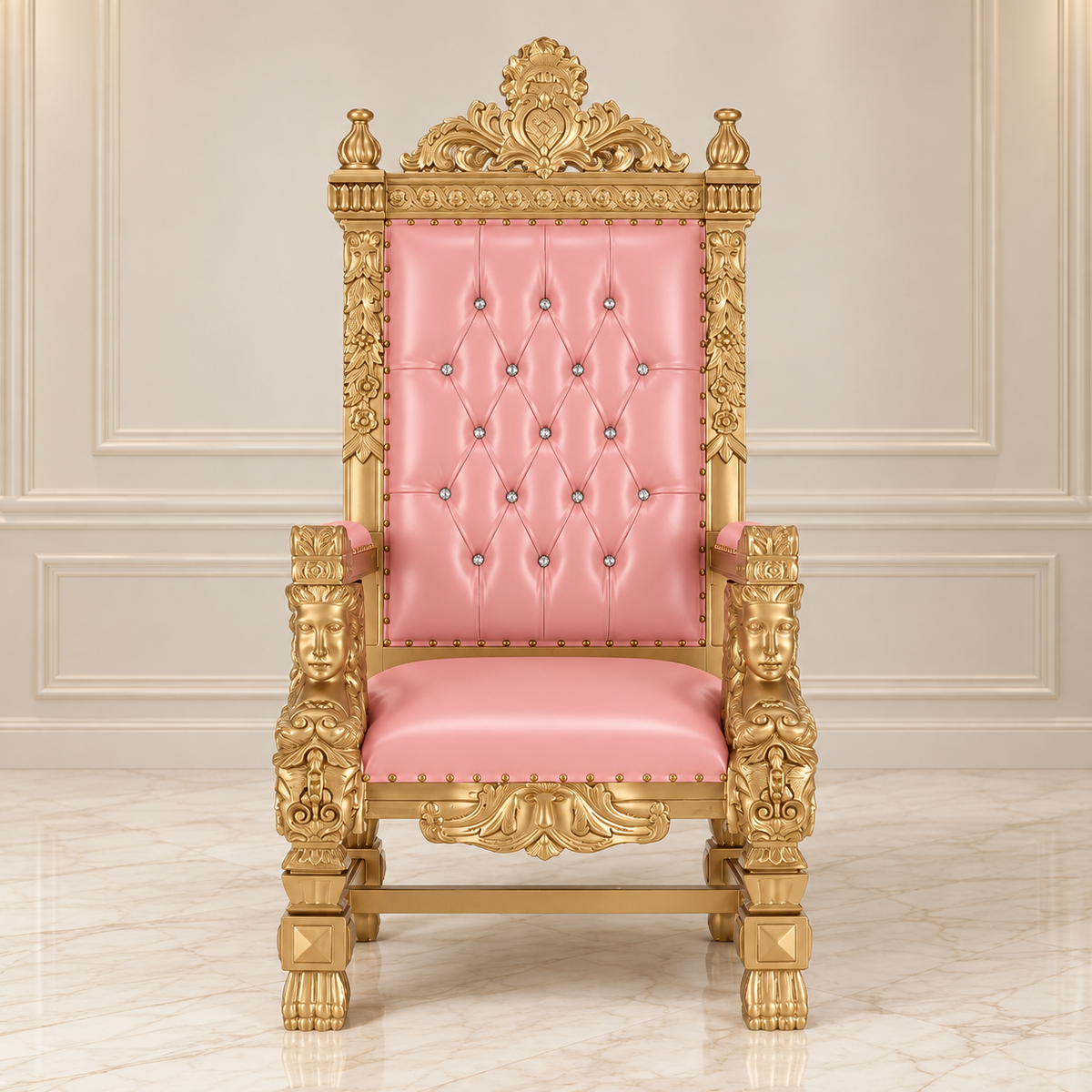 King Samuel Angelic Face Throne Chair