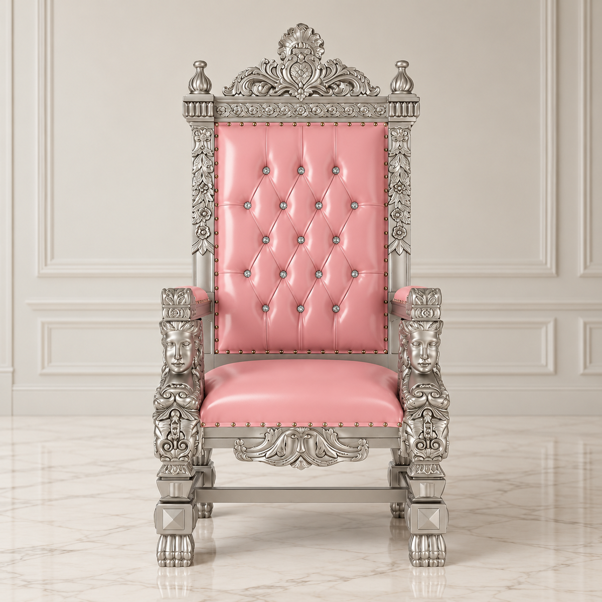King Samuel Angelic Face Throne Chair