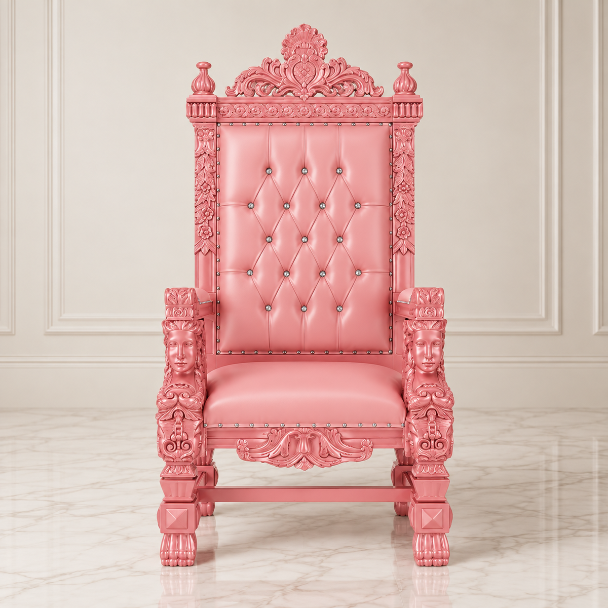 King Samuel Angelic Face Throne Chair