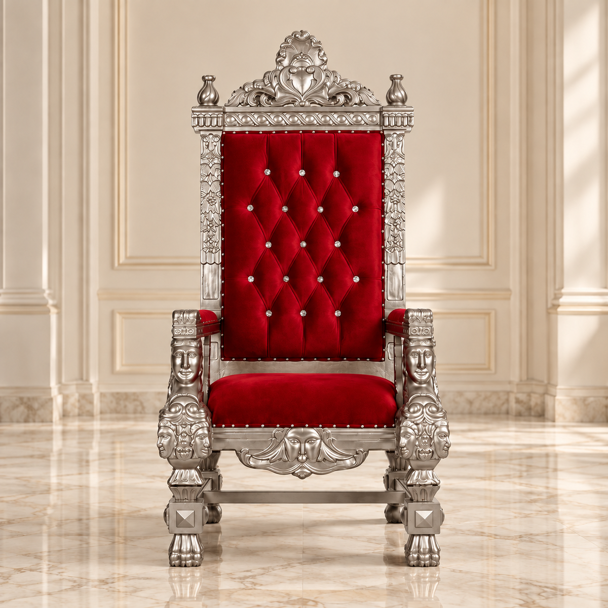 King Samuel Angelic Face Throne Chair