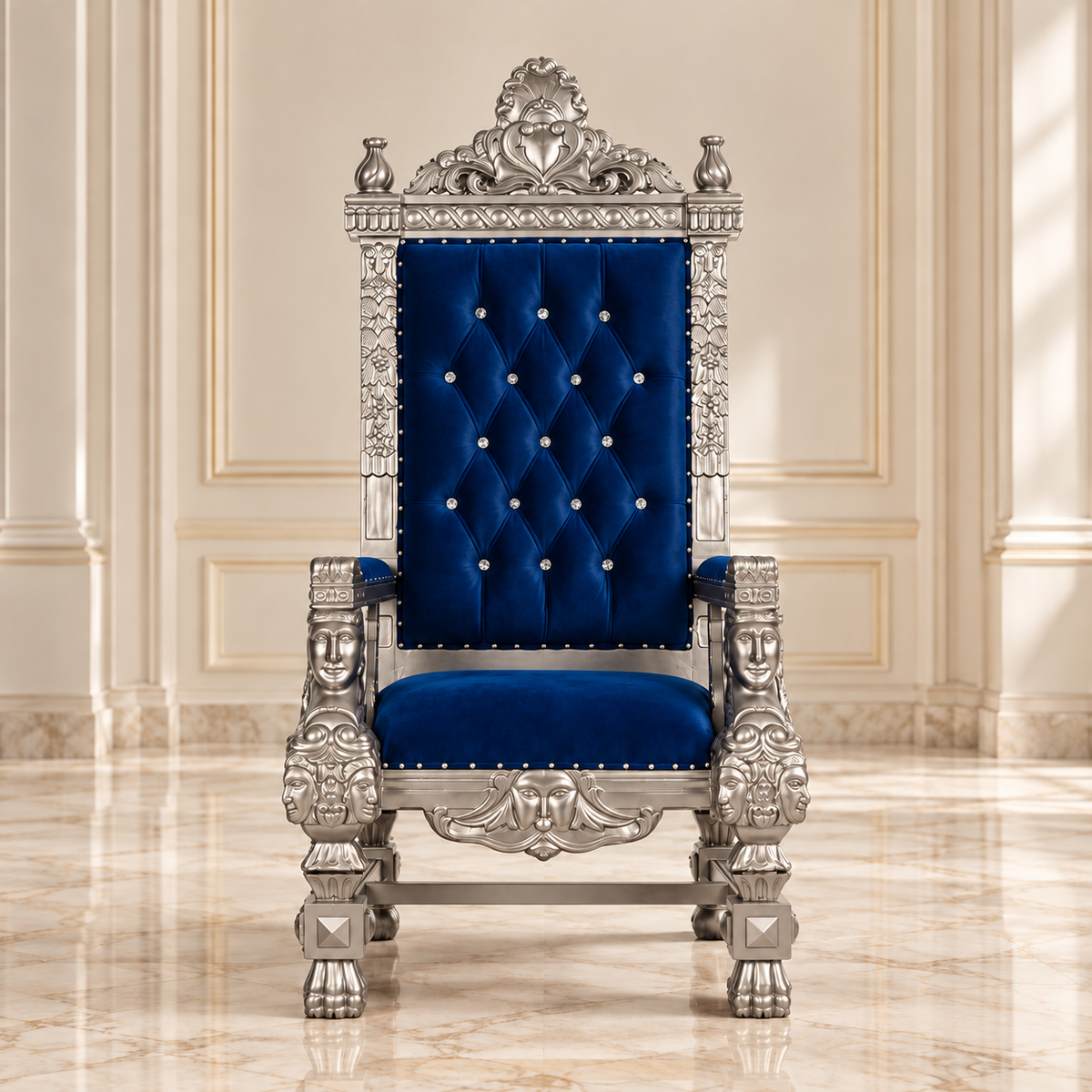 King Samuel Angelic Face Throne Chair