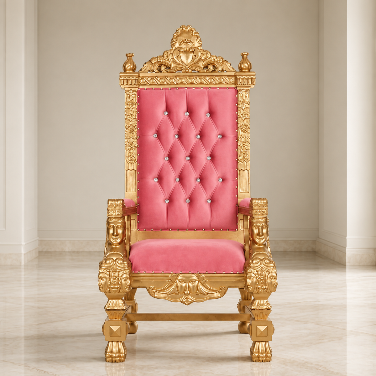 King Samuel Angelic Face Throne Chair