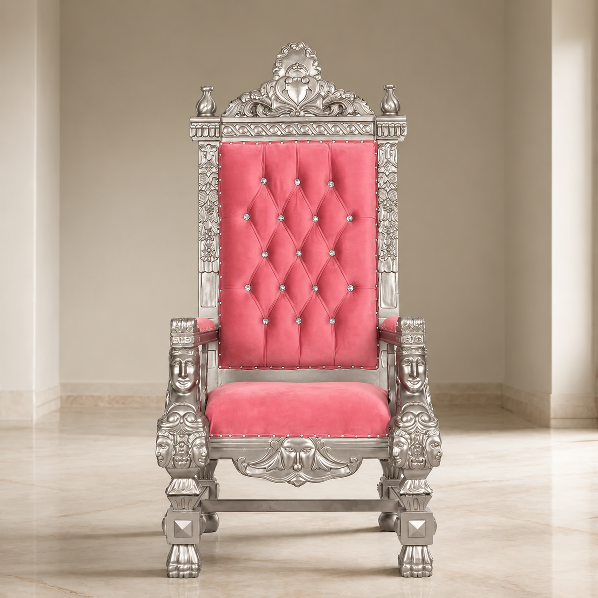 King Samuel Angelic Face Throne Chair