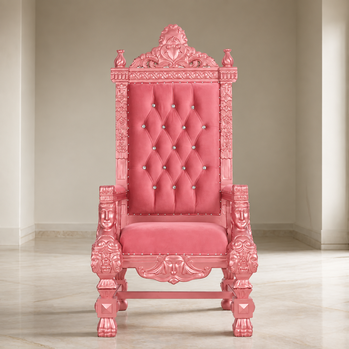 King Samuel Angelic Face Throne Chair