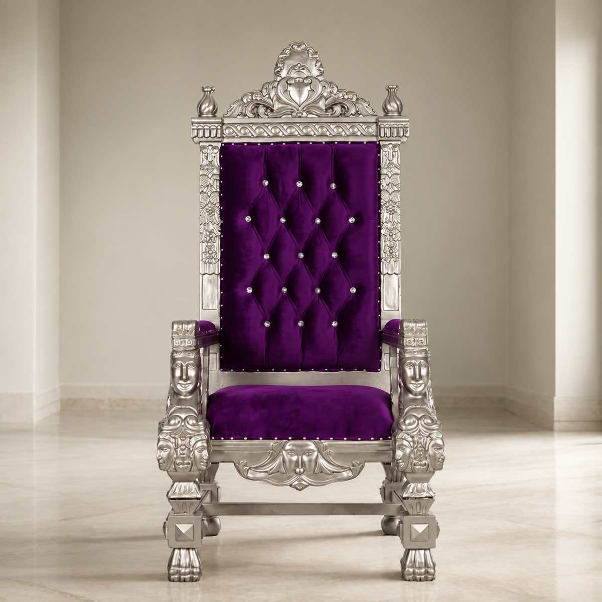 King Samuel Angelic Face Throne Chair