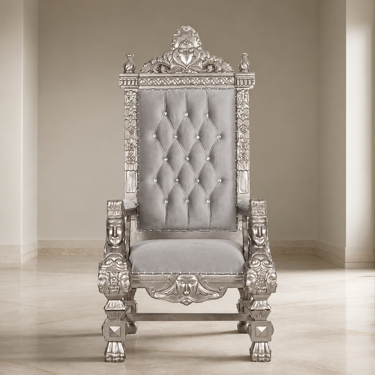 King Samuel Angelic Face Throne Chair