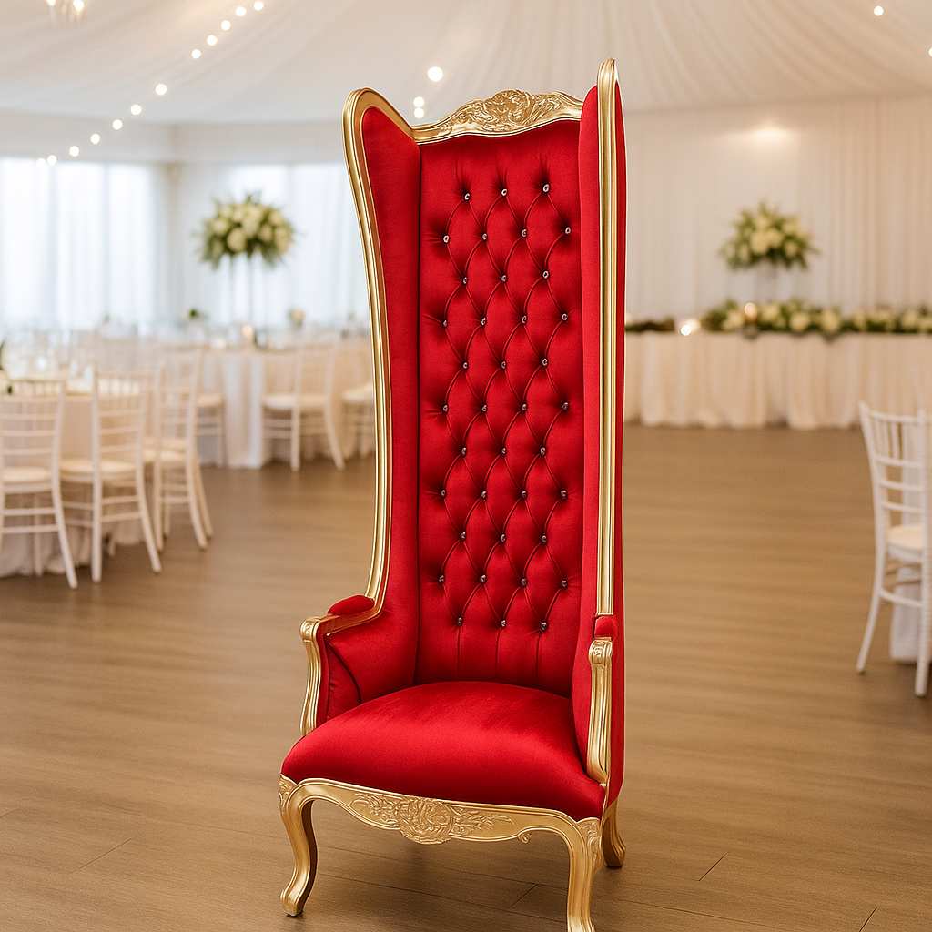 Tuxedo Wing Back Throne