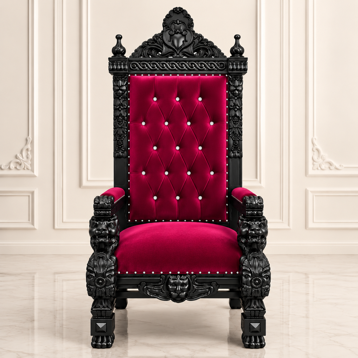 King Samuel 68 Lion Throne Chair