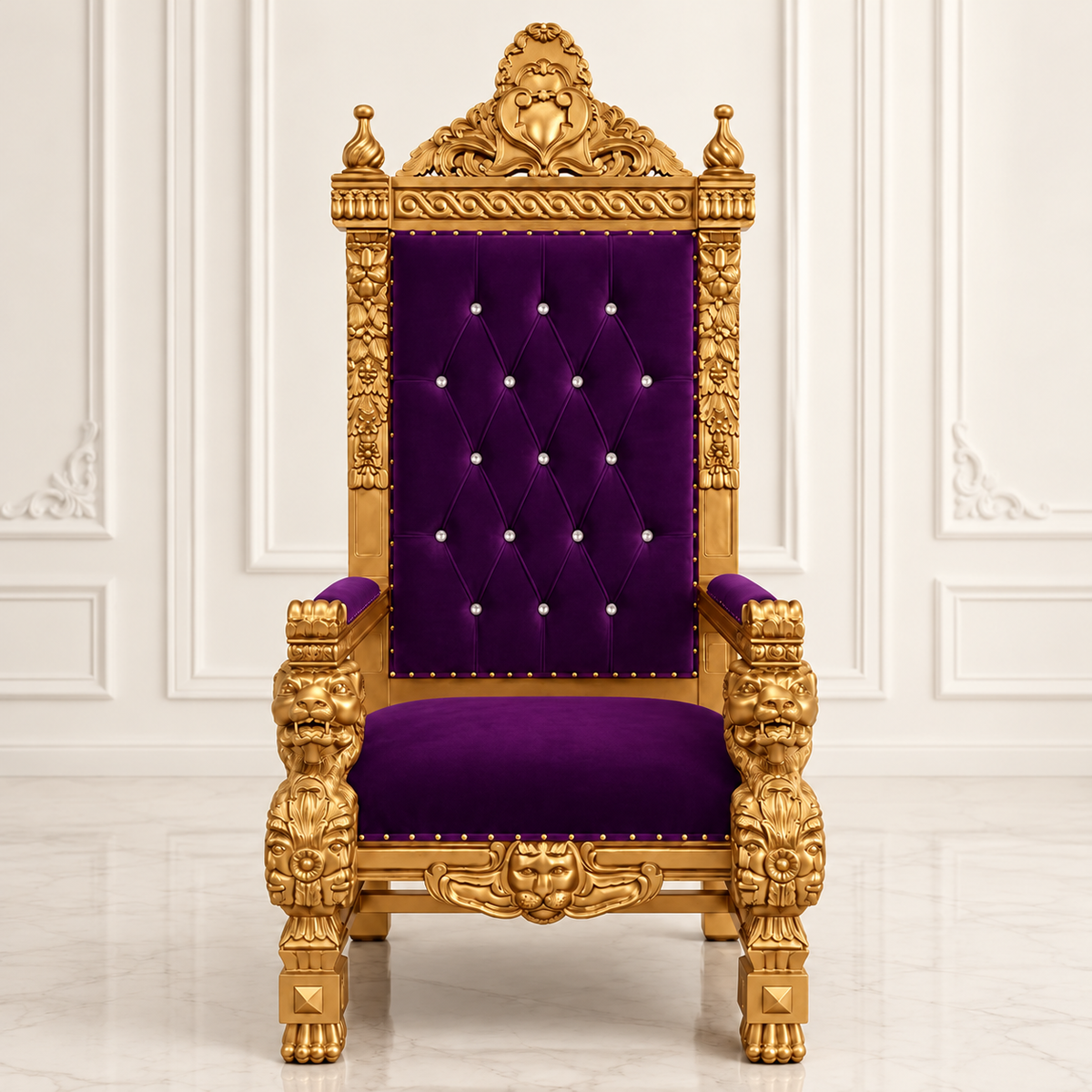 King Samuel 68 Lion Throne Chair
