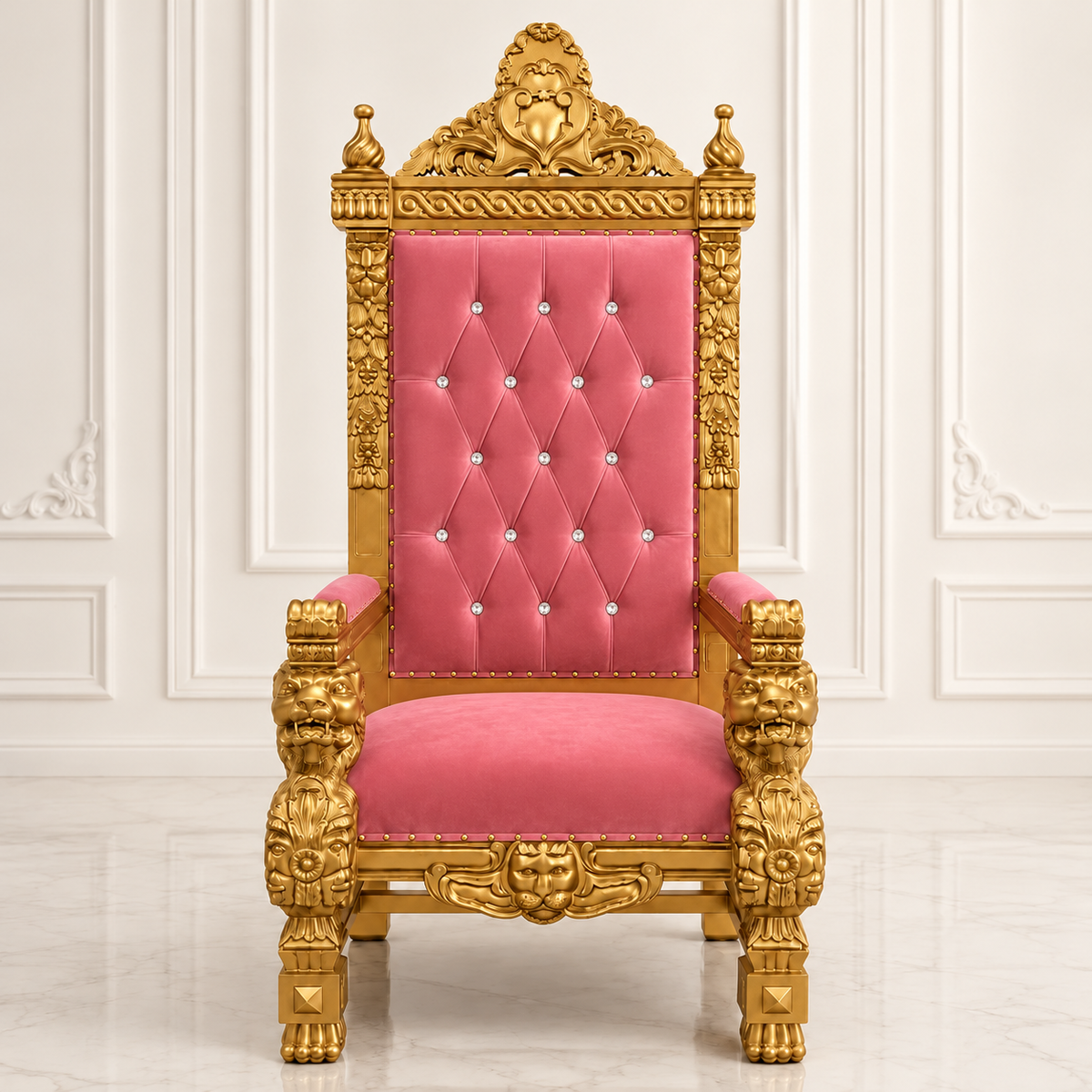 King Samuel 68 Lion Throne Chair