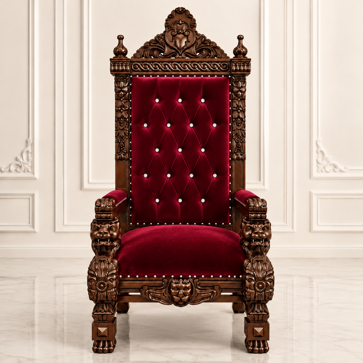 King Samuel 68 Lion Throne Chair