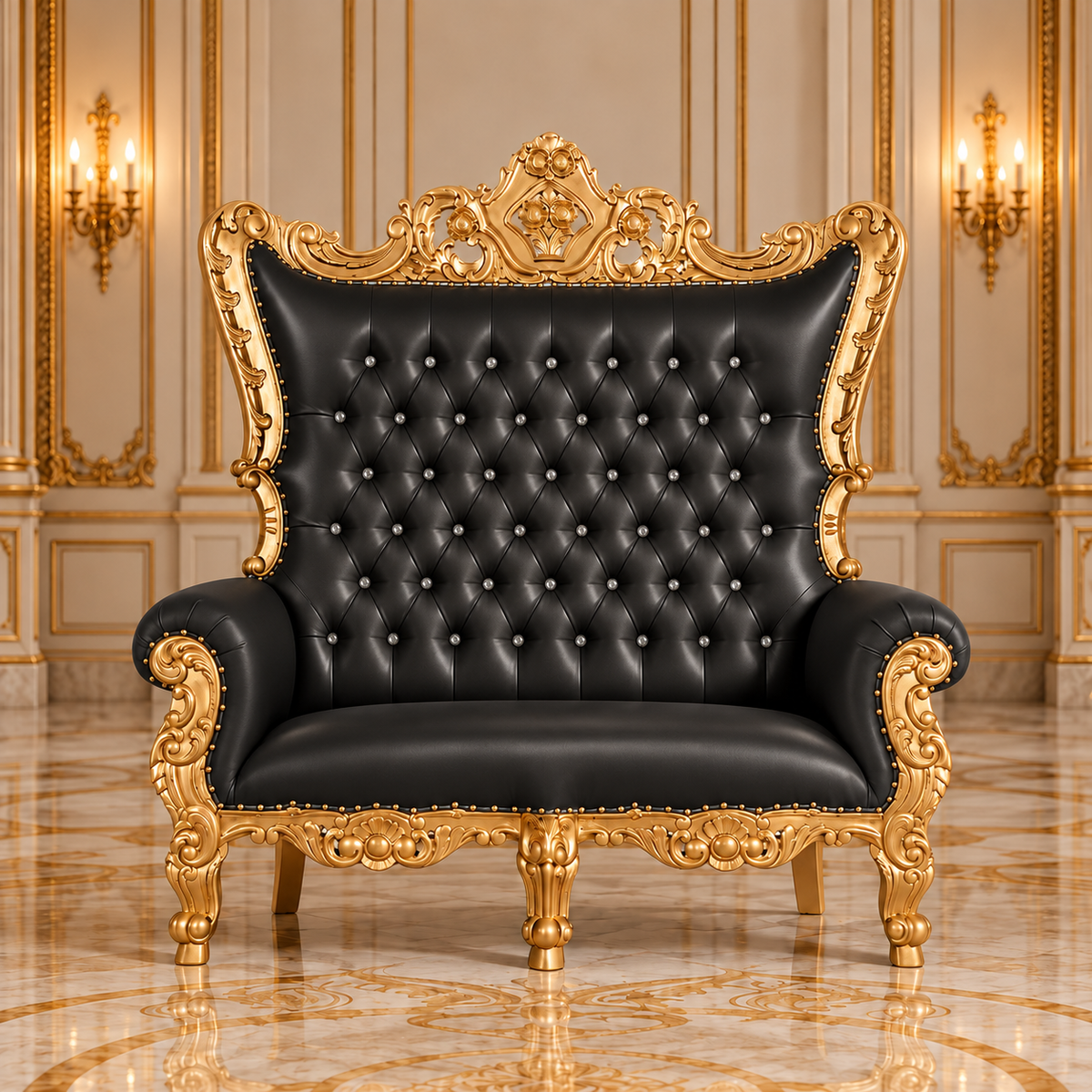 Trono real de dos plazas del rey Caroleous