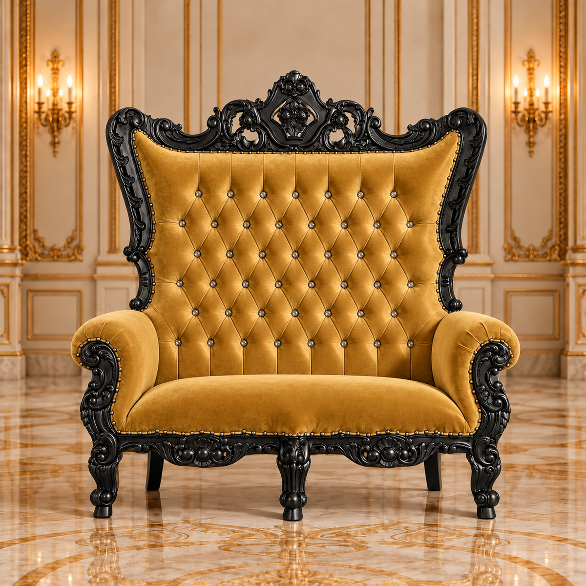 Trono real de dos plazas del rey Caroleous