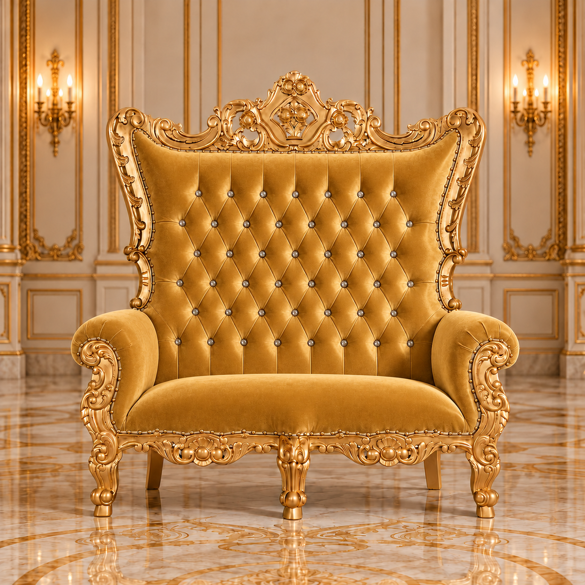 Trono real de dos plazas del rey Caroleous