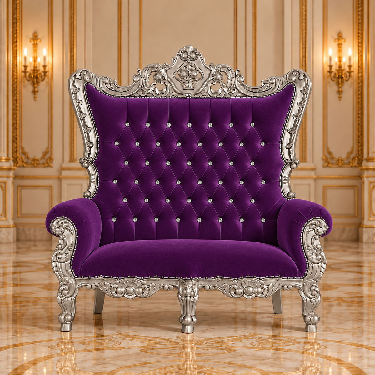 Trono real de dos plazas del rey Caroleous