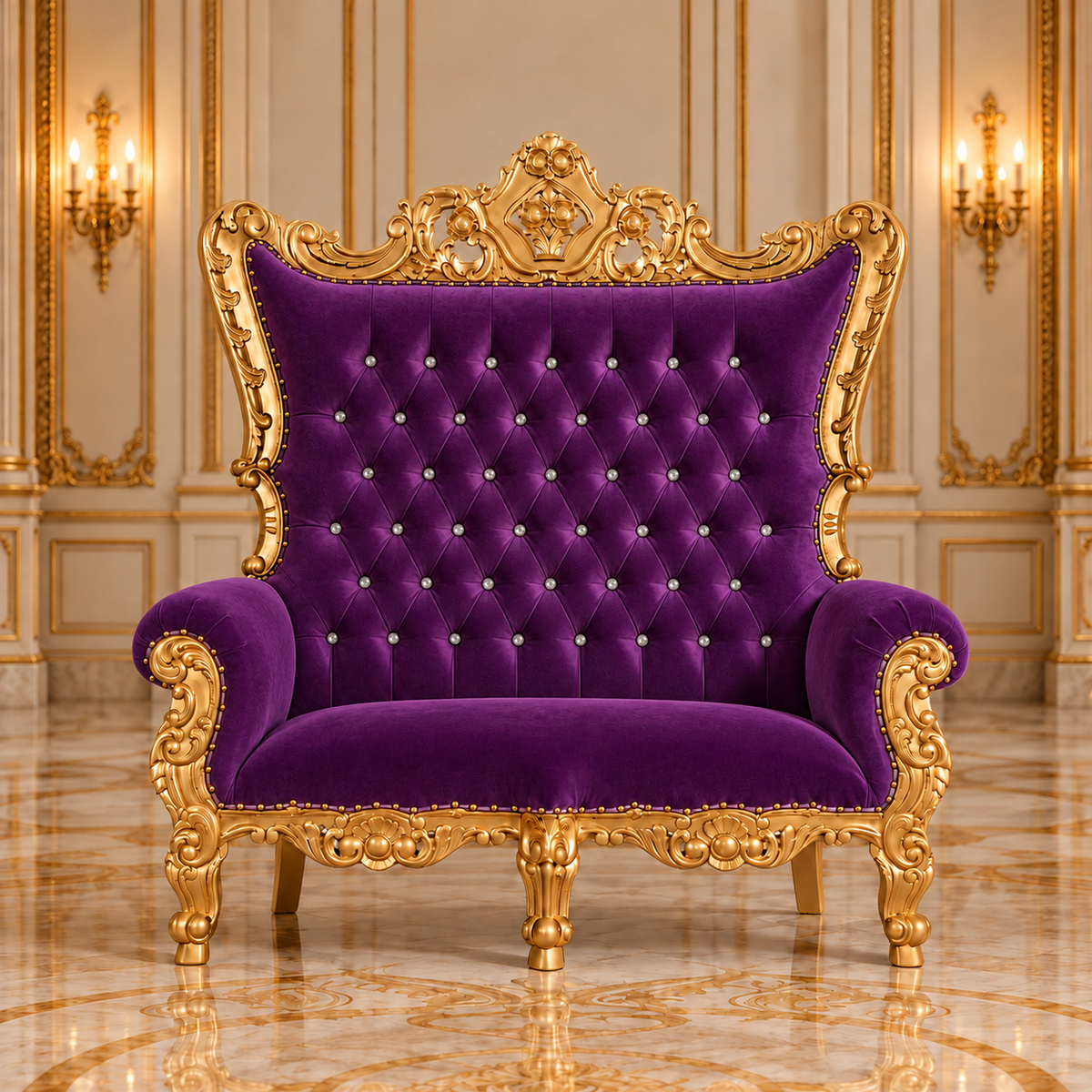 Trono real de dos plazas del rey Caroleous