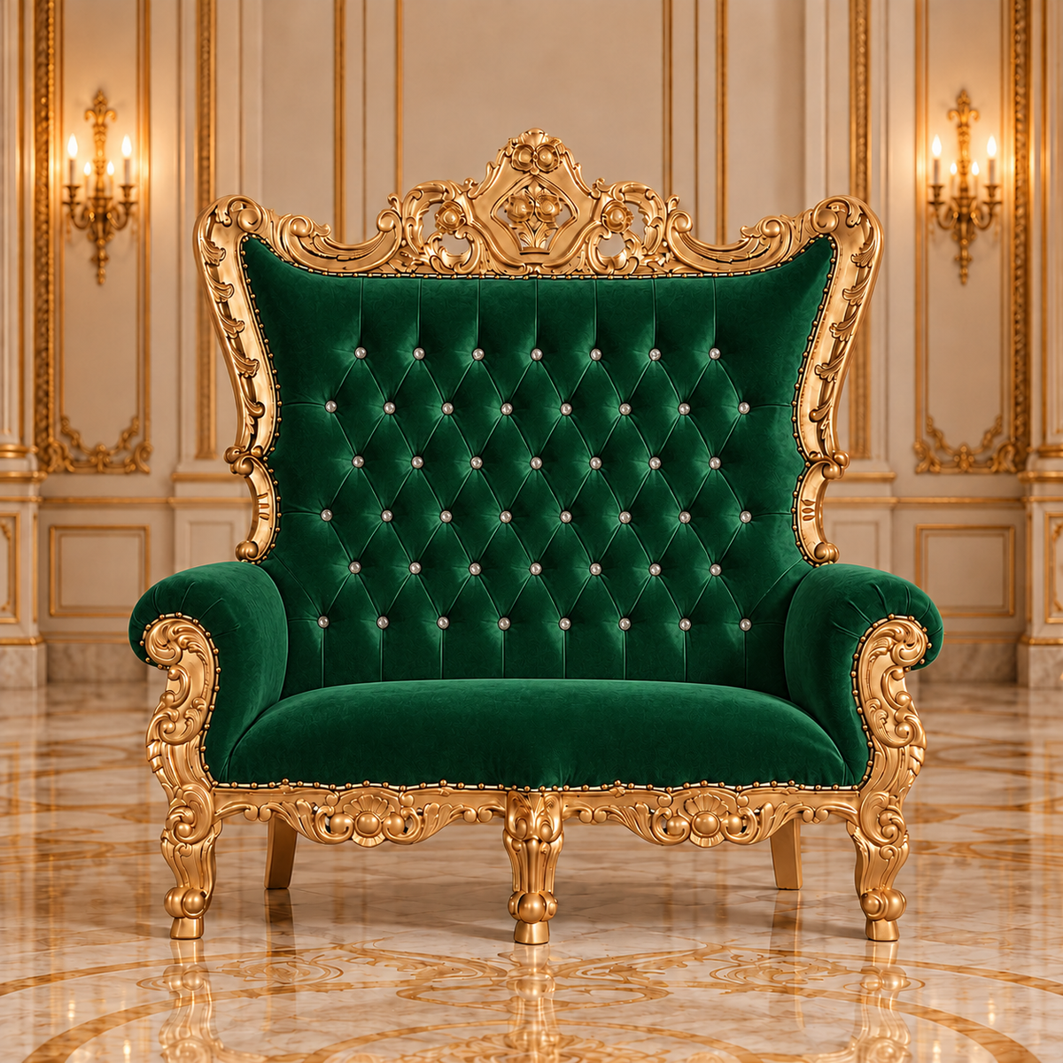 Trono real de dos plazas del rey Caroleous