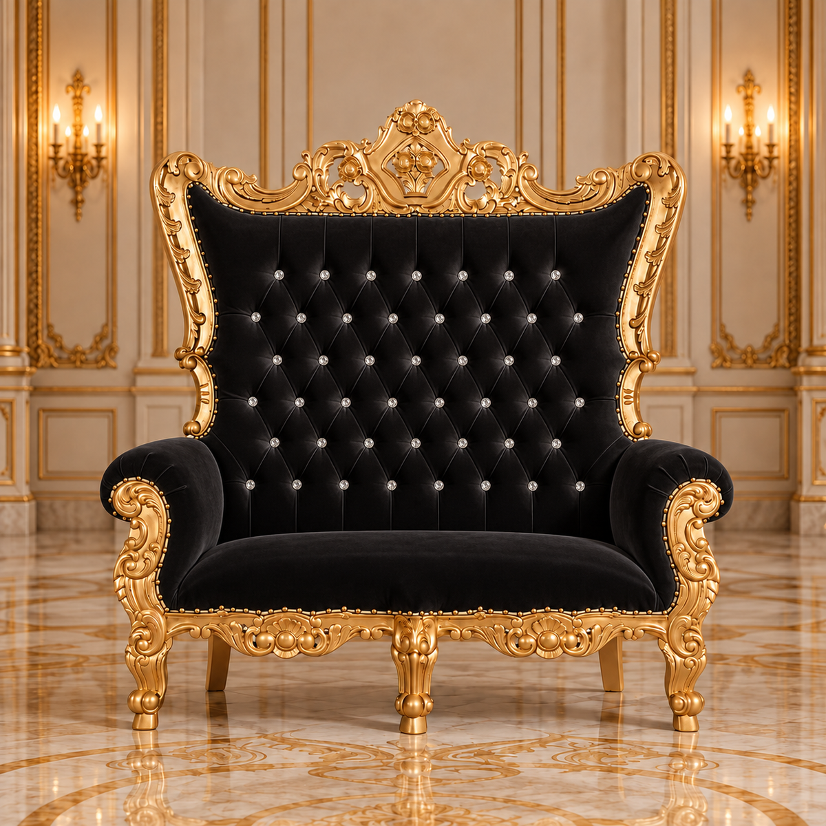 Trono real de dos plazas del rey Caroleous