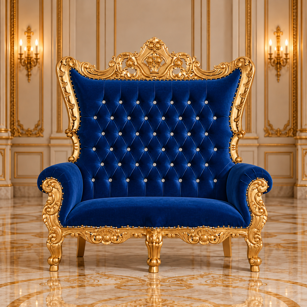 Trono real de dos plazas del rey Caroleous