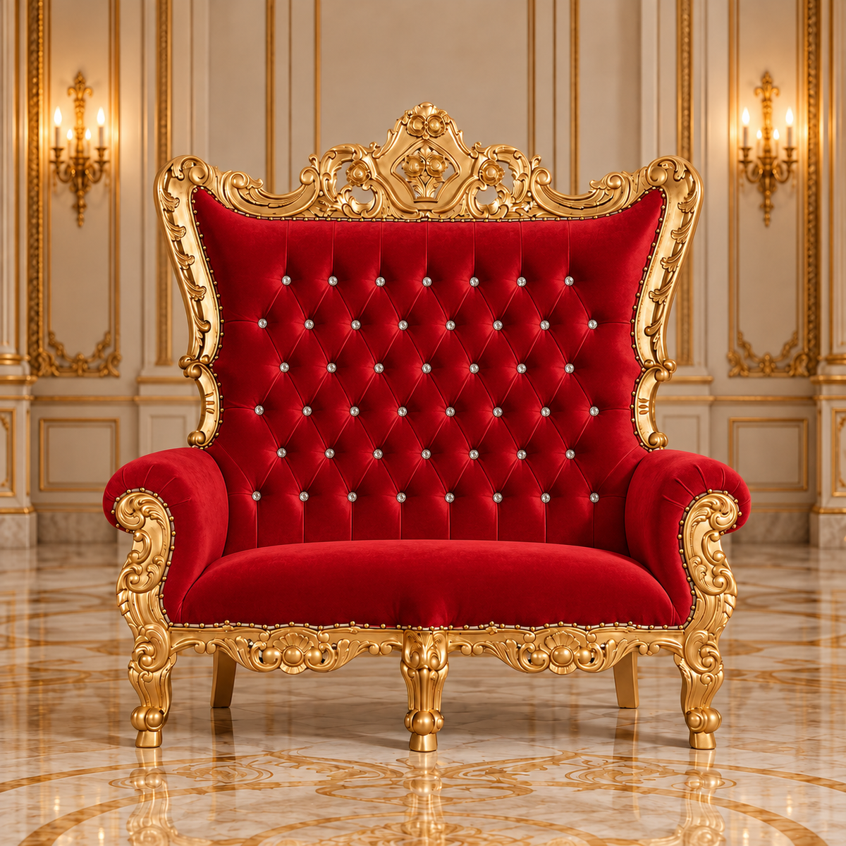 Trono real de dos plazas del rey Caroleous