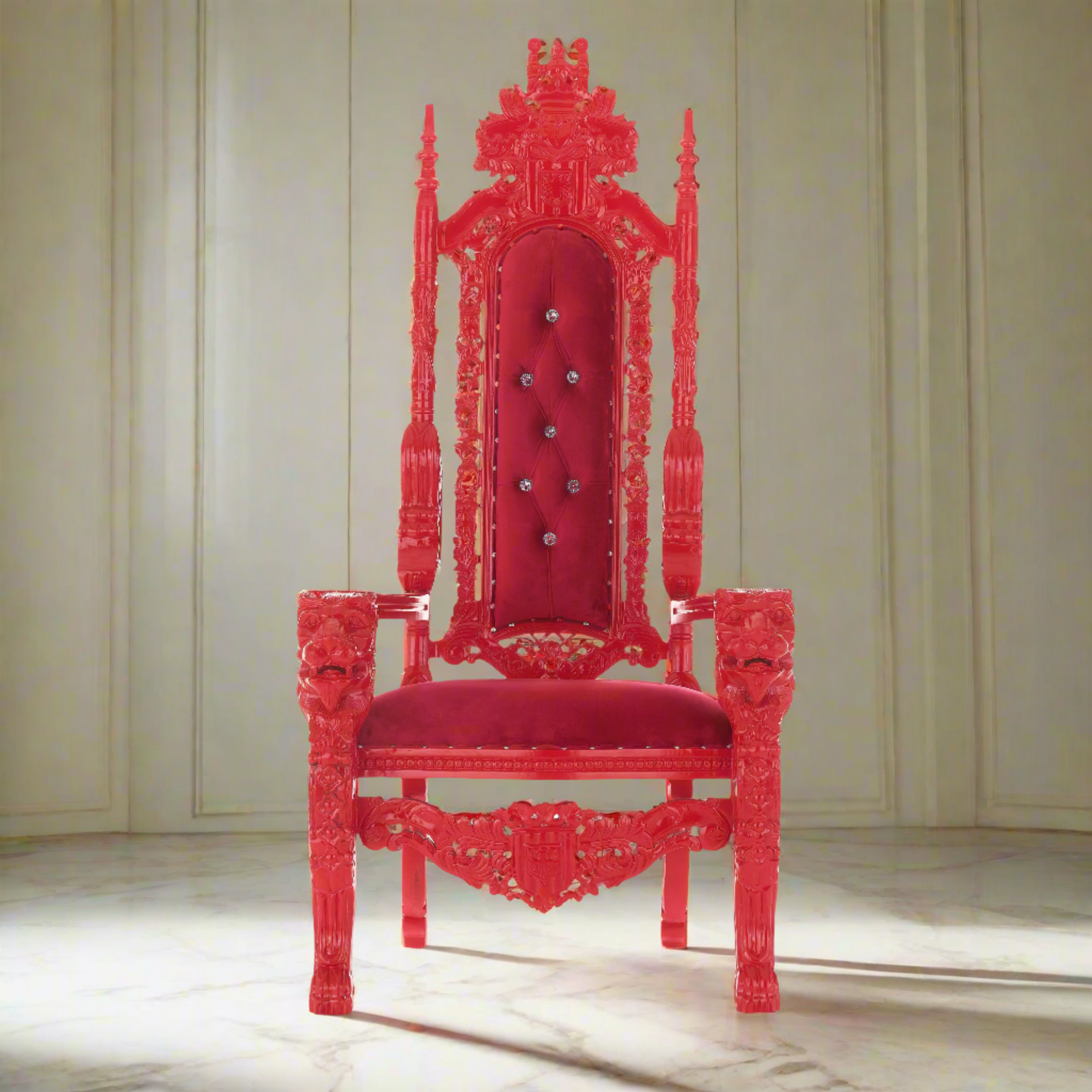 Silla del trono del león del rey David - Terciopelo