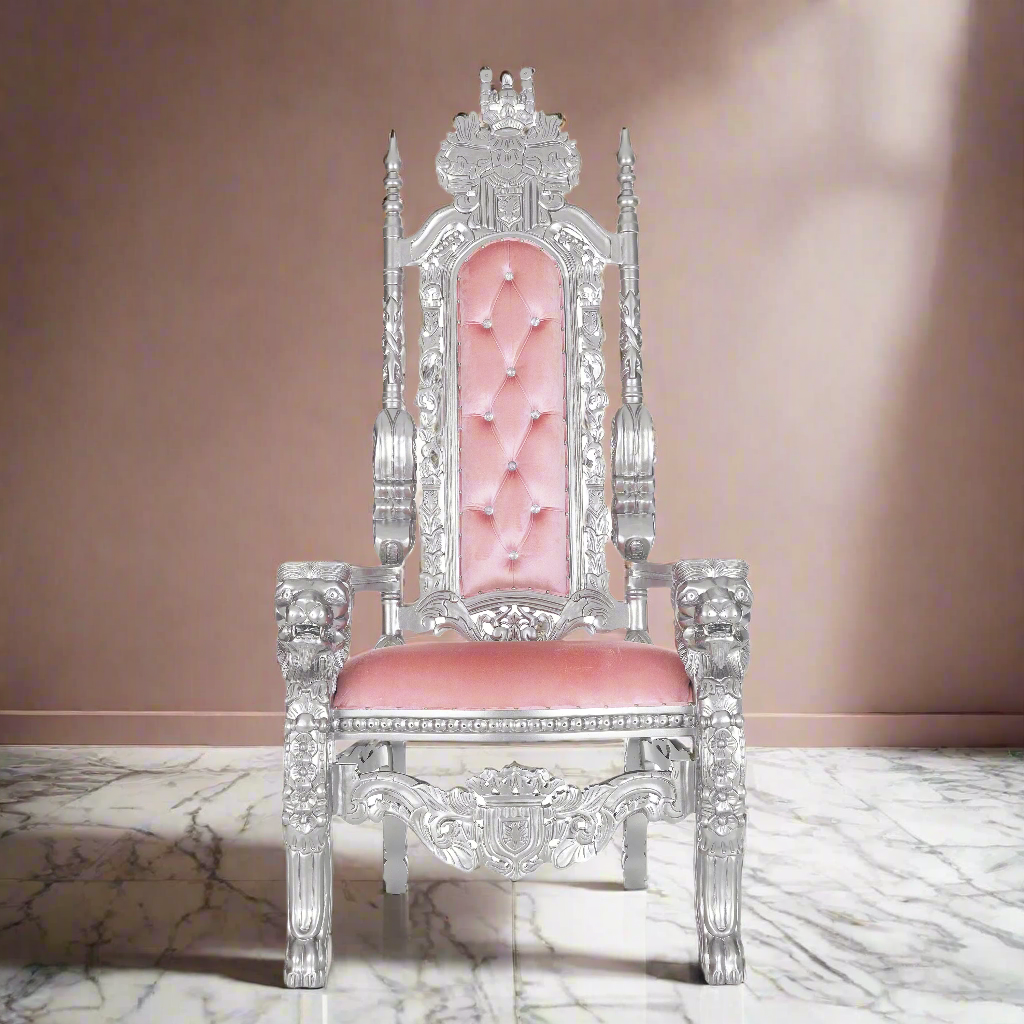 King David Lion Throne Chair - Velvet
