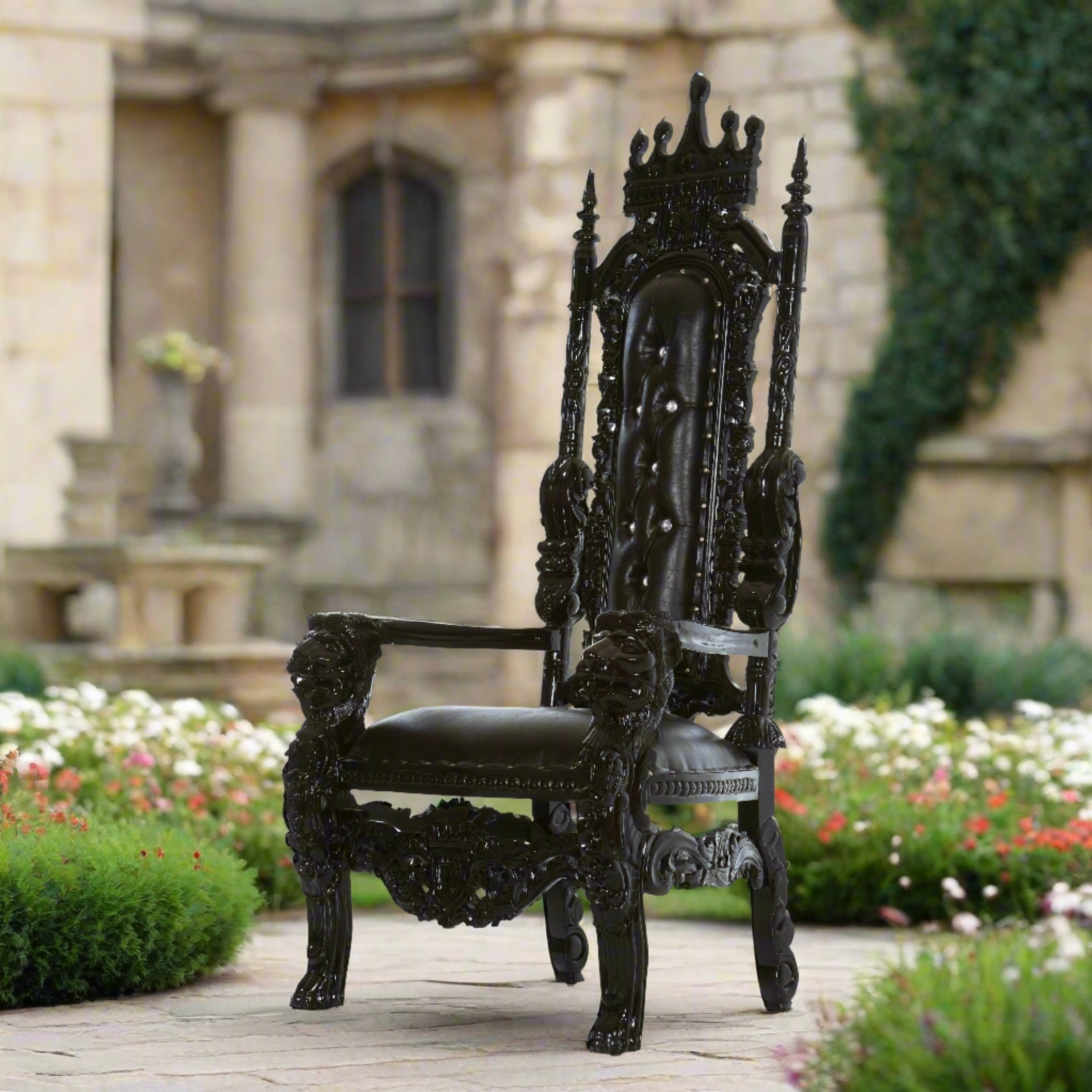 King David Crown Throne Chair - Vinyl