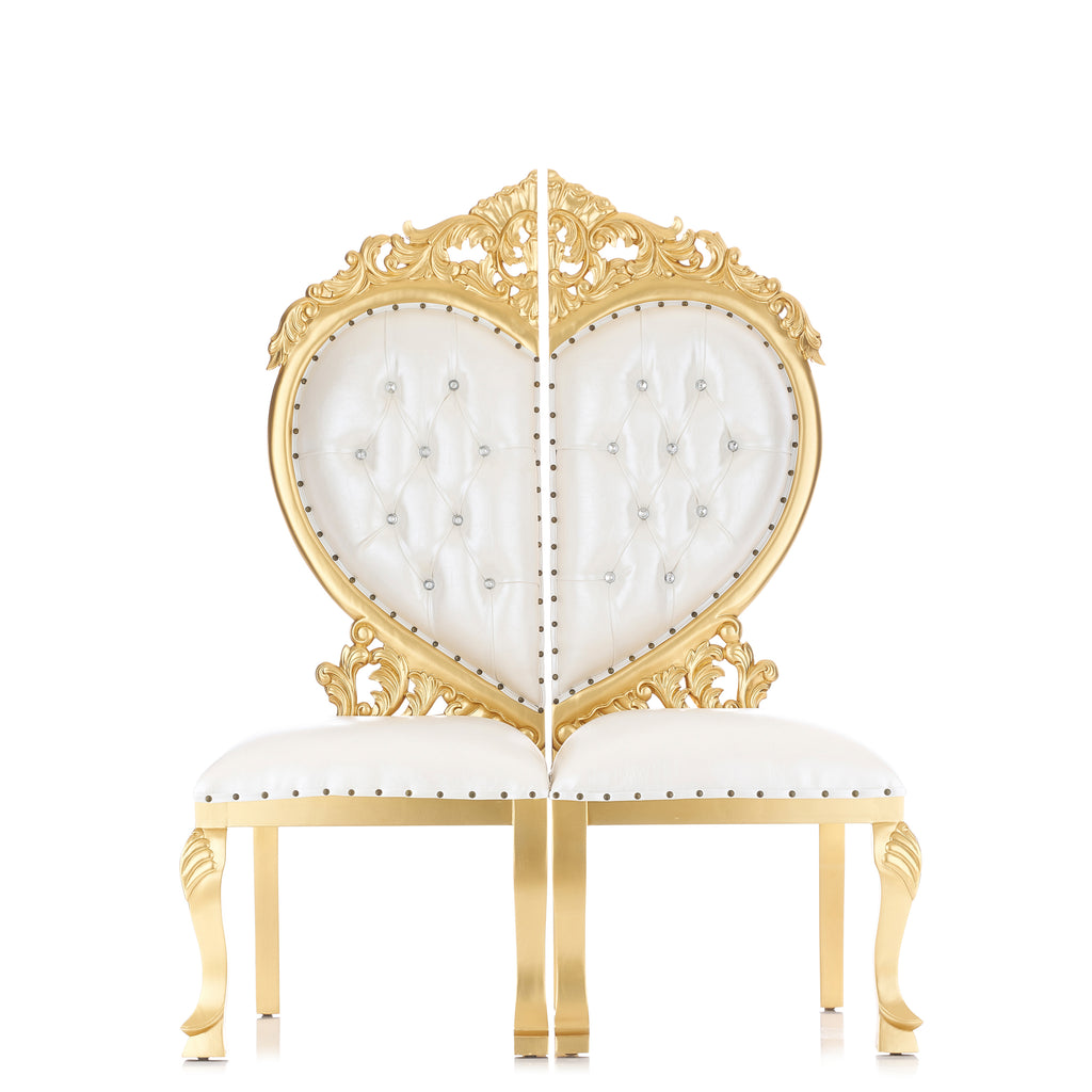 "Sweetheart" Party Chair - White / Gold