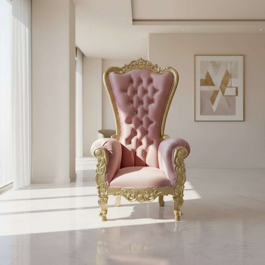 Queen Tiffany Throne Chair - Velvet