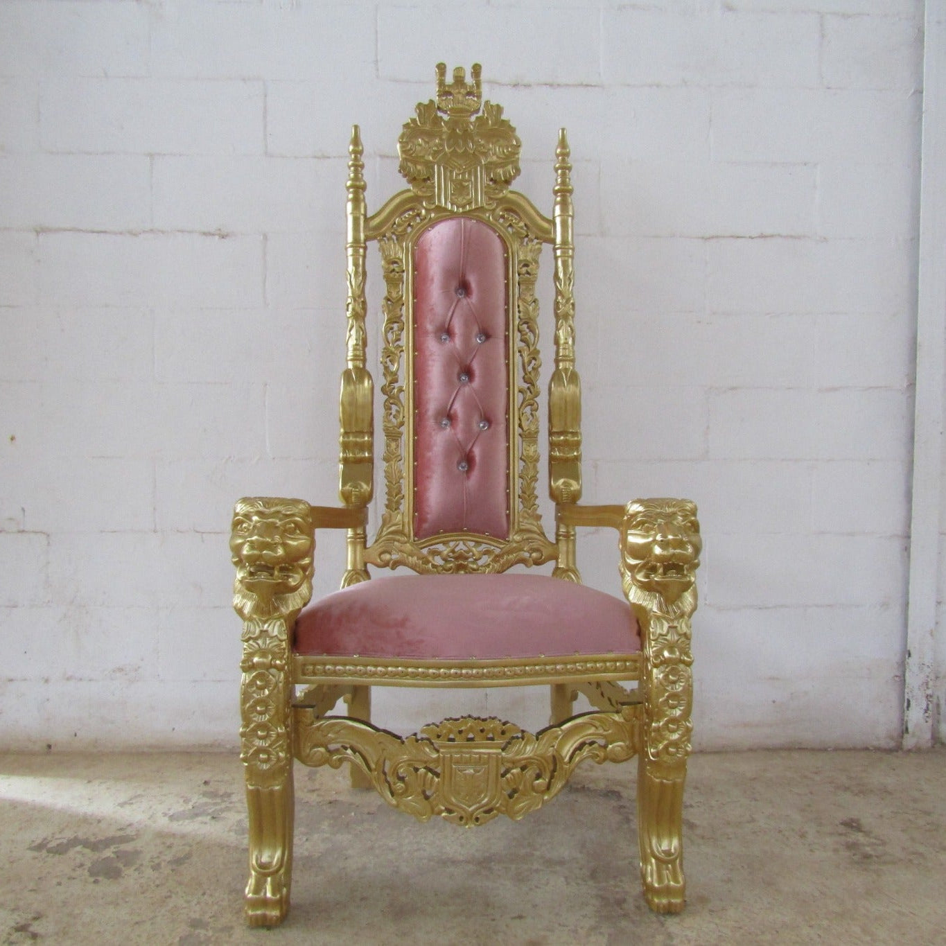 King David Lion Throne Chair - Velvet