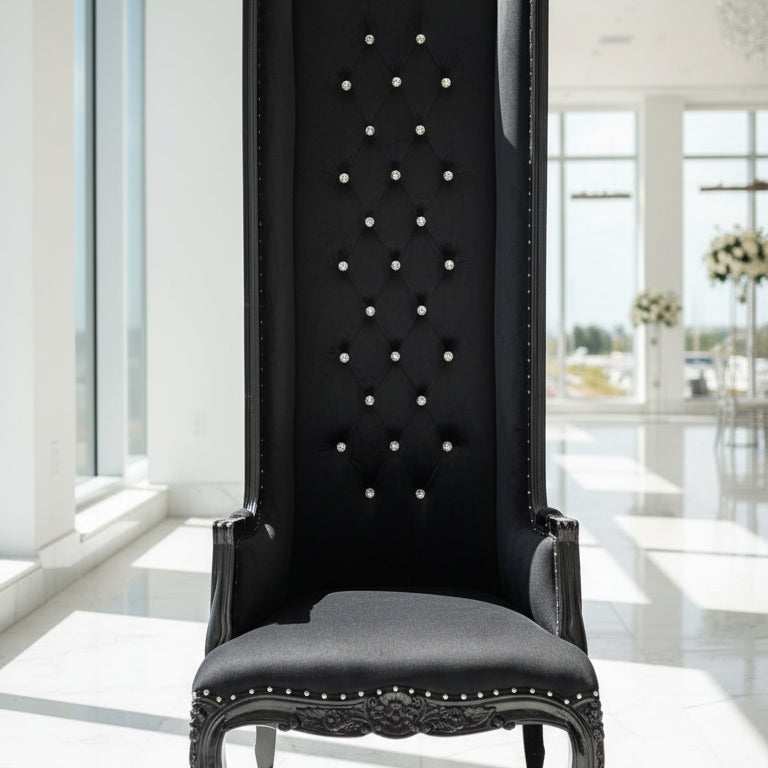 Tuxedo Wing Back Throne
