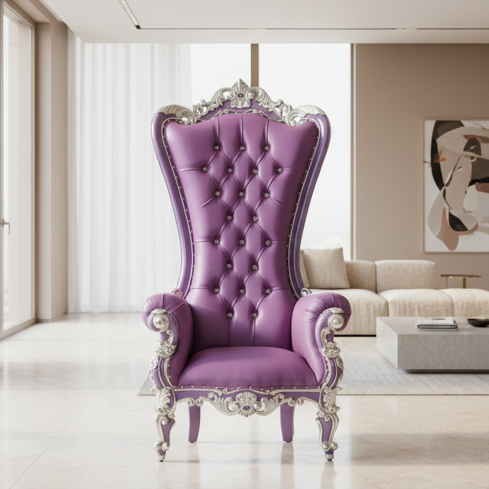 Chloe Throne Chair - Vinyl