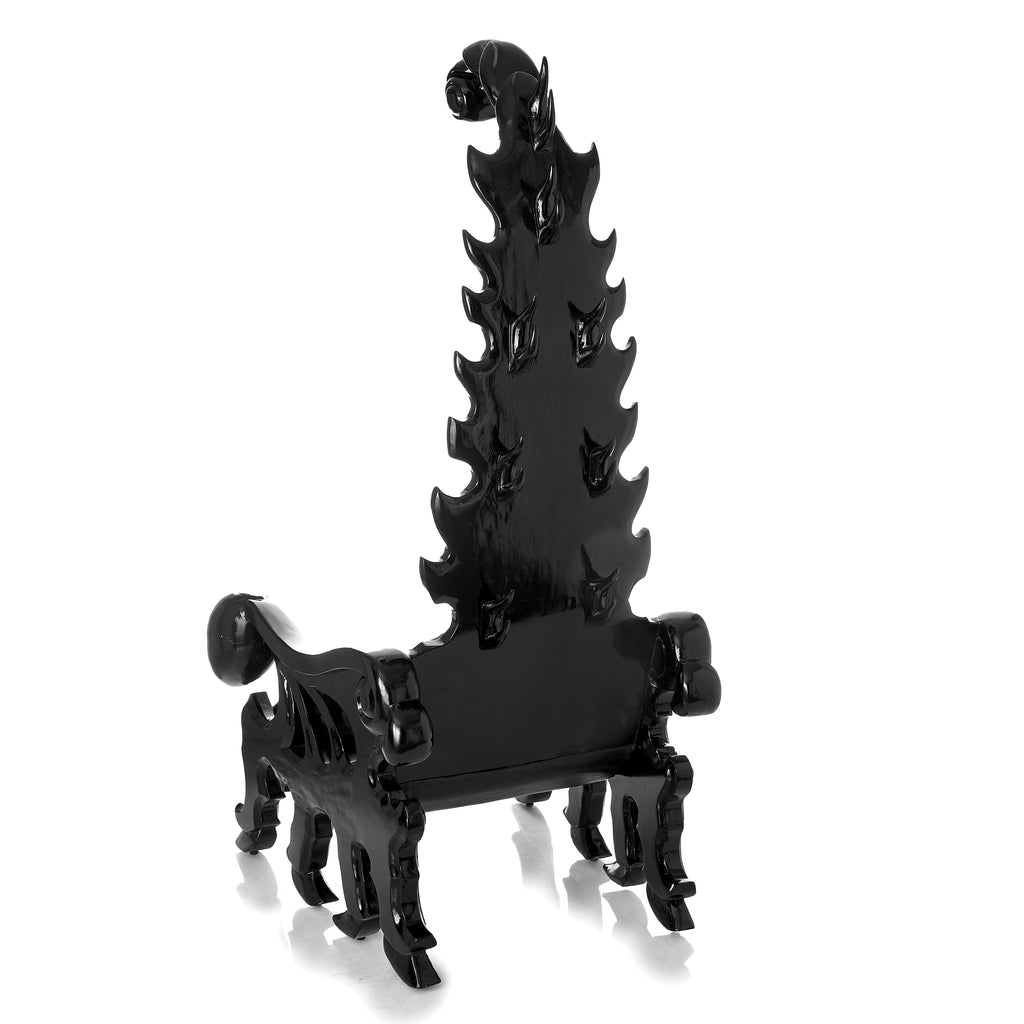 "Emperor Scorpion" Throne Chair - Black / Black