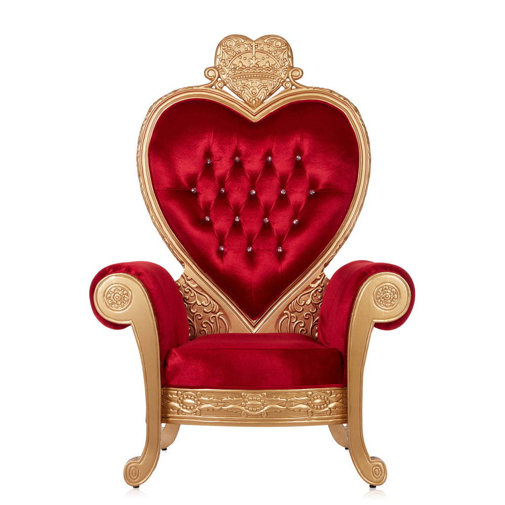 "Royal Valentine" Throne Chair - Red / Gold