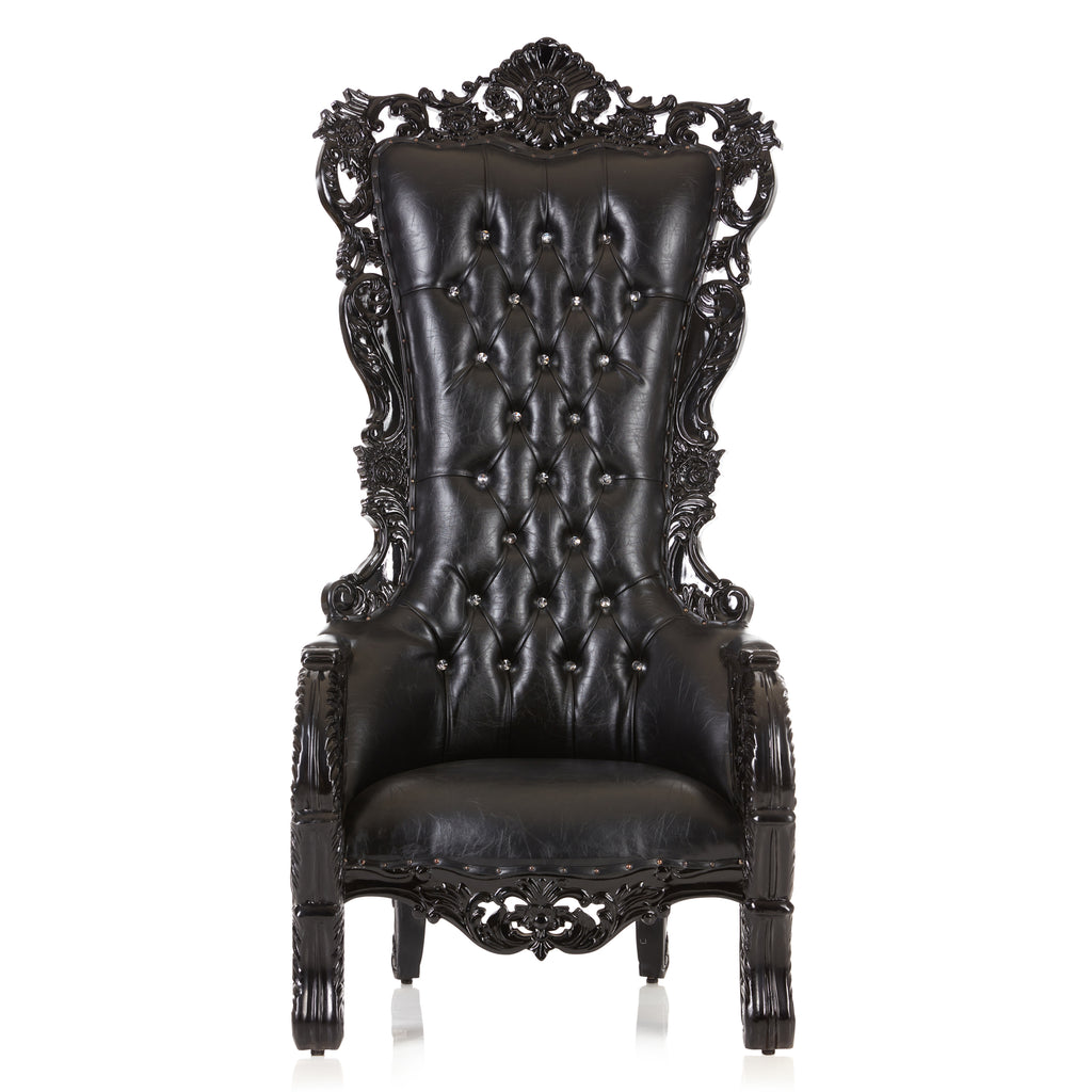"Queen Latifah' Throne Chair - Black / Black