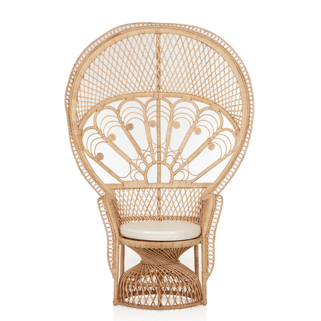 "Delila" 70" Rattan Peacock Chair - Natural