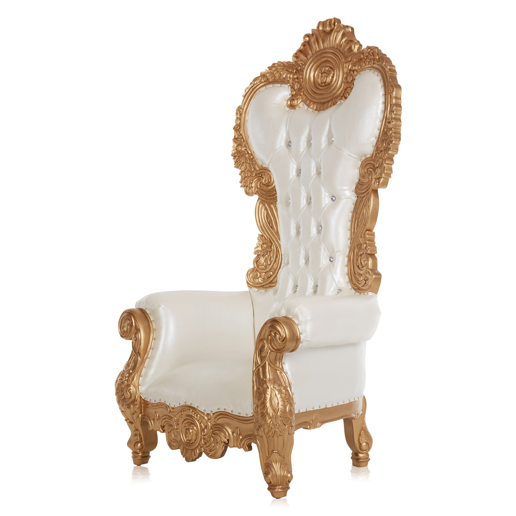 "Medusa" Throne Chair - White / Gold