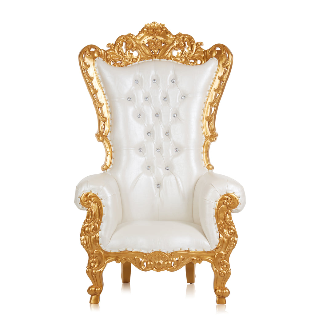"Queen Venus" Throne Chair - White / Gold