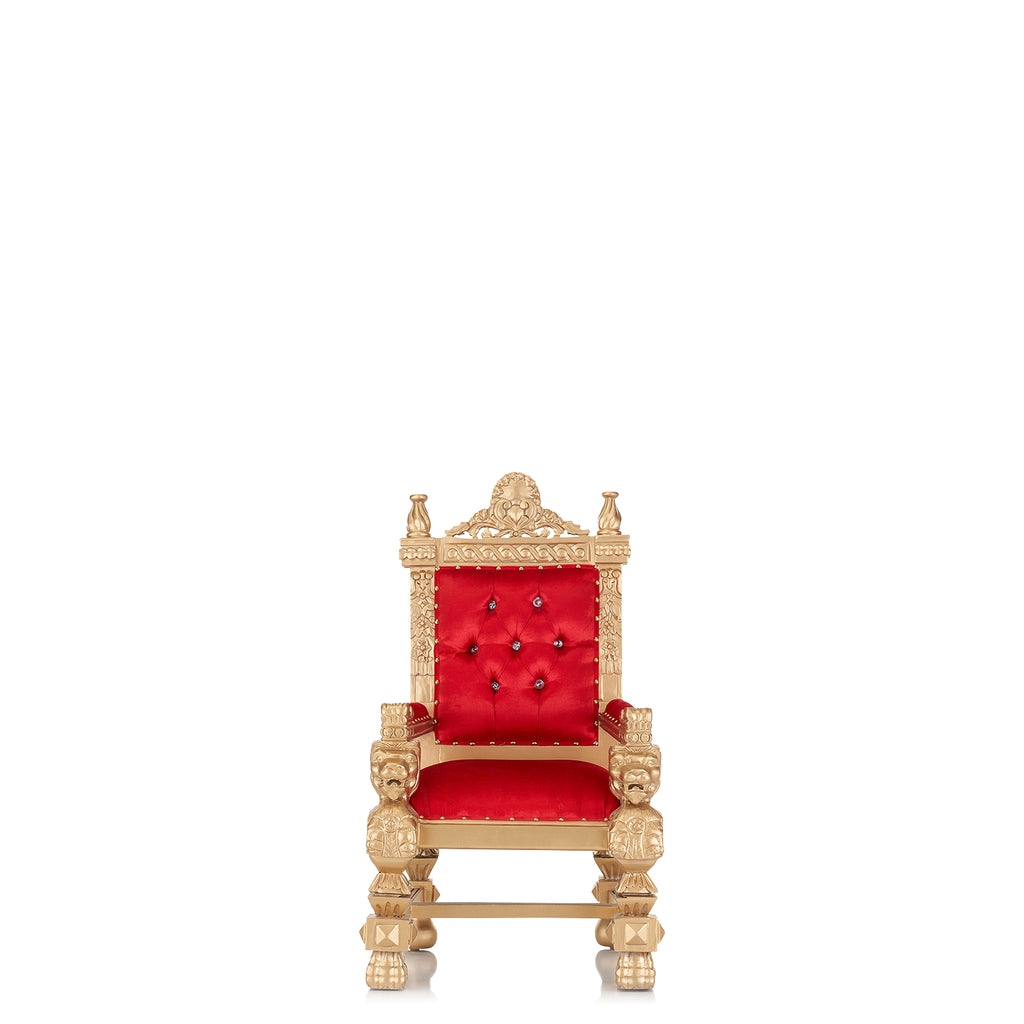 "Mini Kong" Throne Chair - Red Velvet / Gold