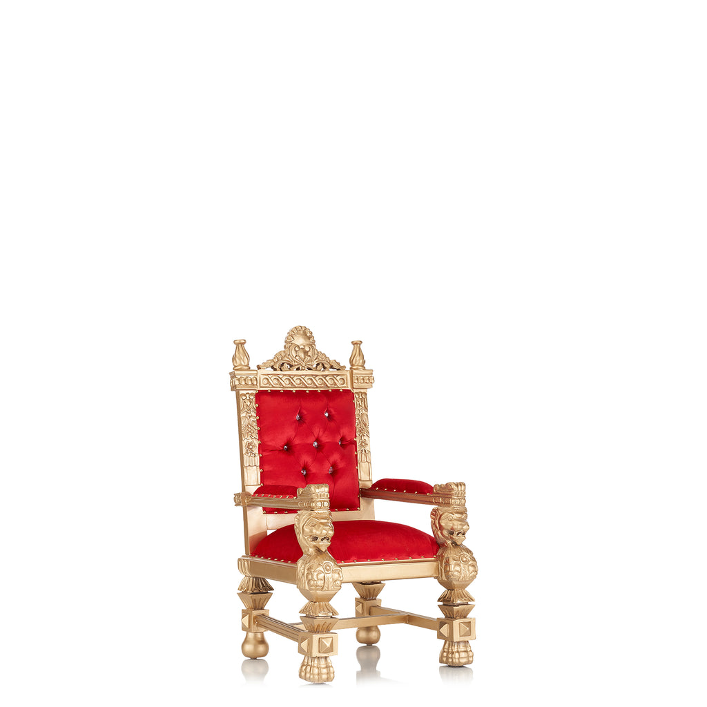 "Mini Kong" Throne Chair - Red Velvet / Gold