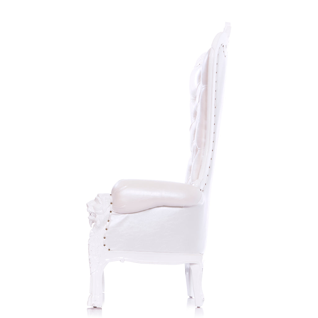 "Queen Tiffany" Lion Throne Chair - White / White