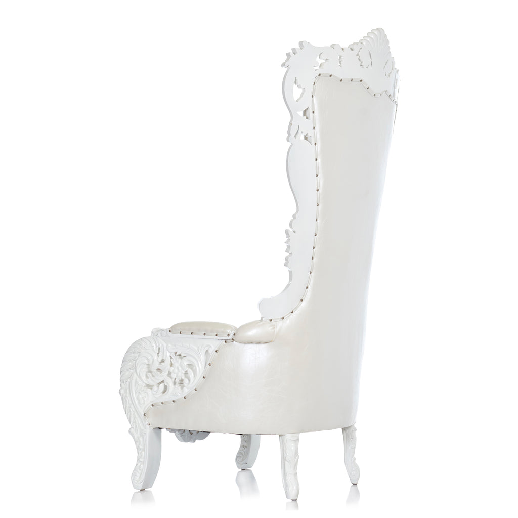 "Queen Latifah" Throne Chair - White / White