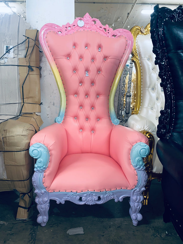 "Queen Tiffany 2.0" Throne Chair - Pink Unicorn