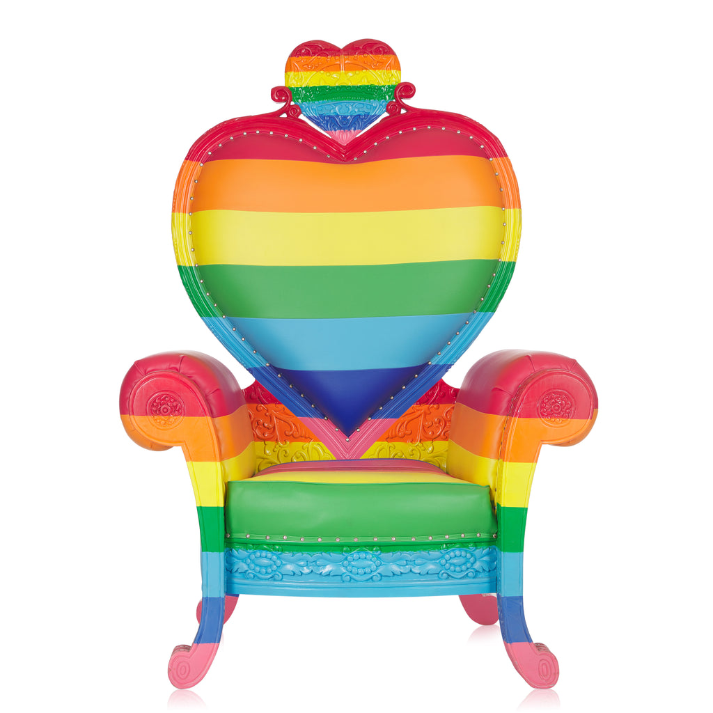 "Royal Valentine" Throne Chair - Rainbow